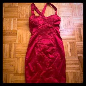 Bebe Red Sexy Party Mini Dress like new